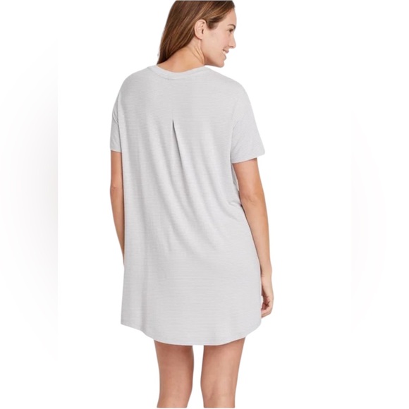 203. Crew Neck Striped Sleep Shirt - Picture 2 of 3